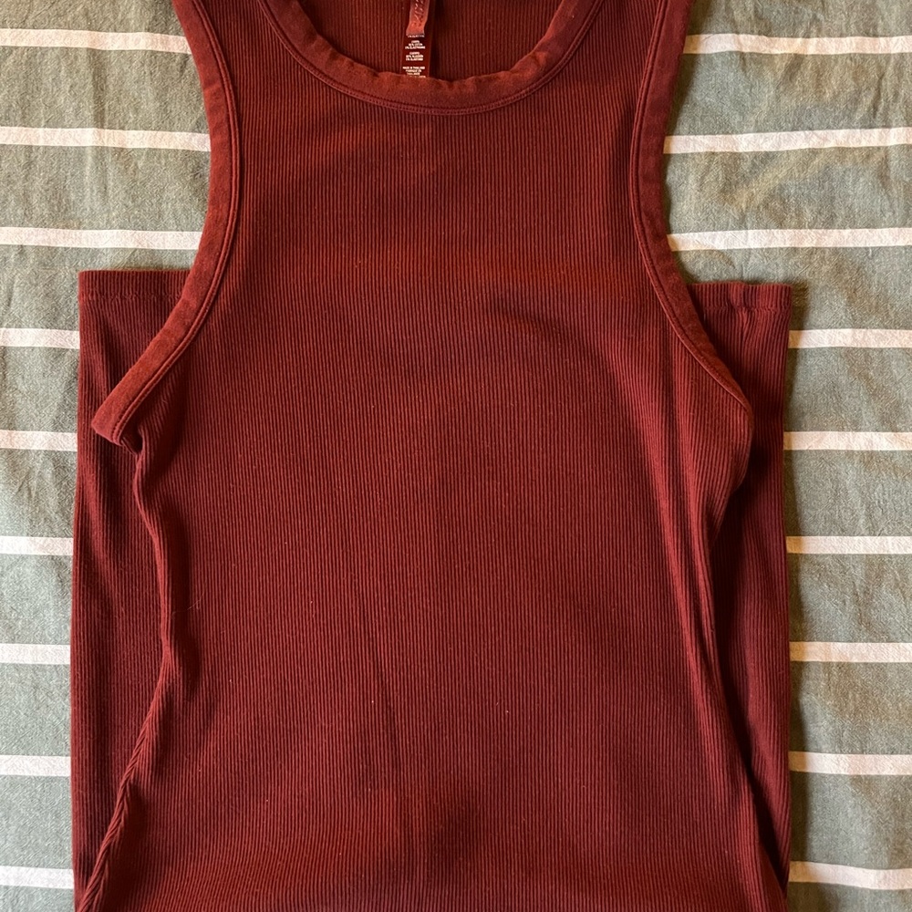 SKIMS Sleeveless Burgundy Dress